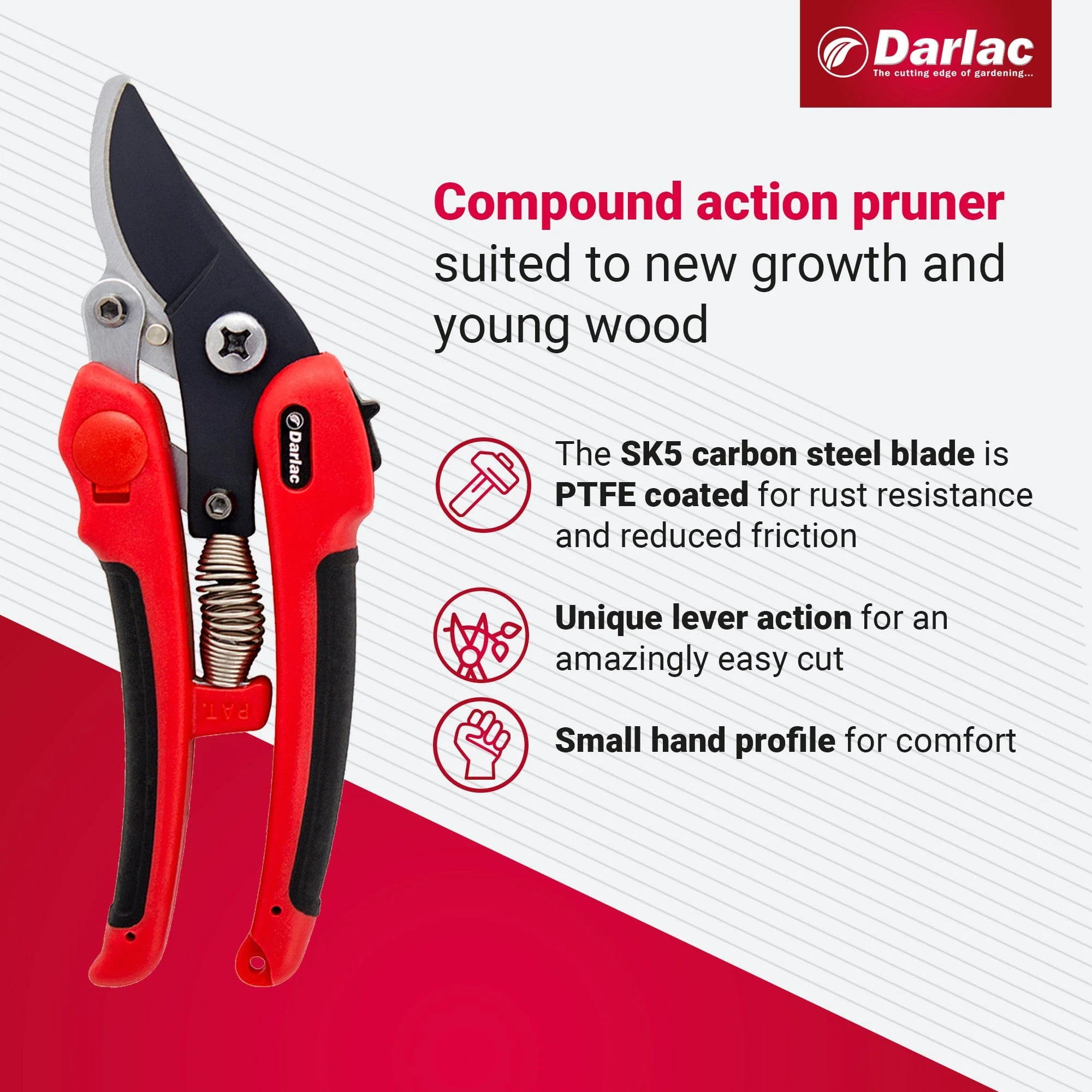 Darlac Compound Action Bypass Secateurs - Image 3