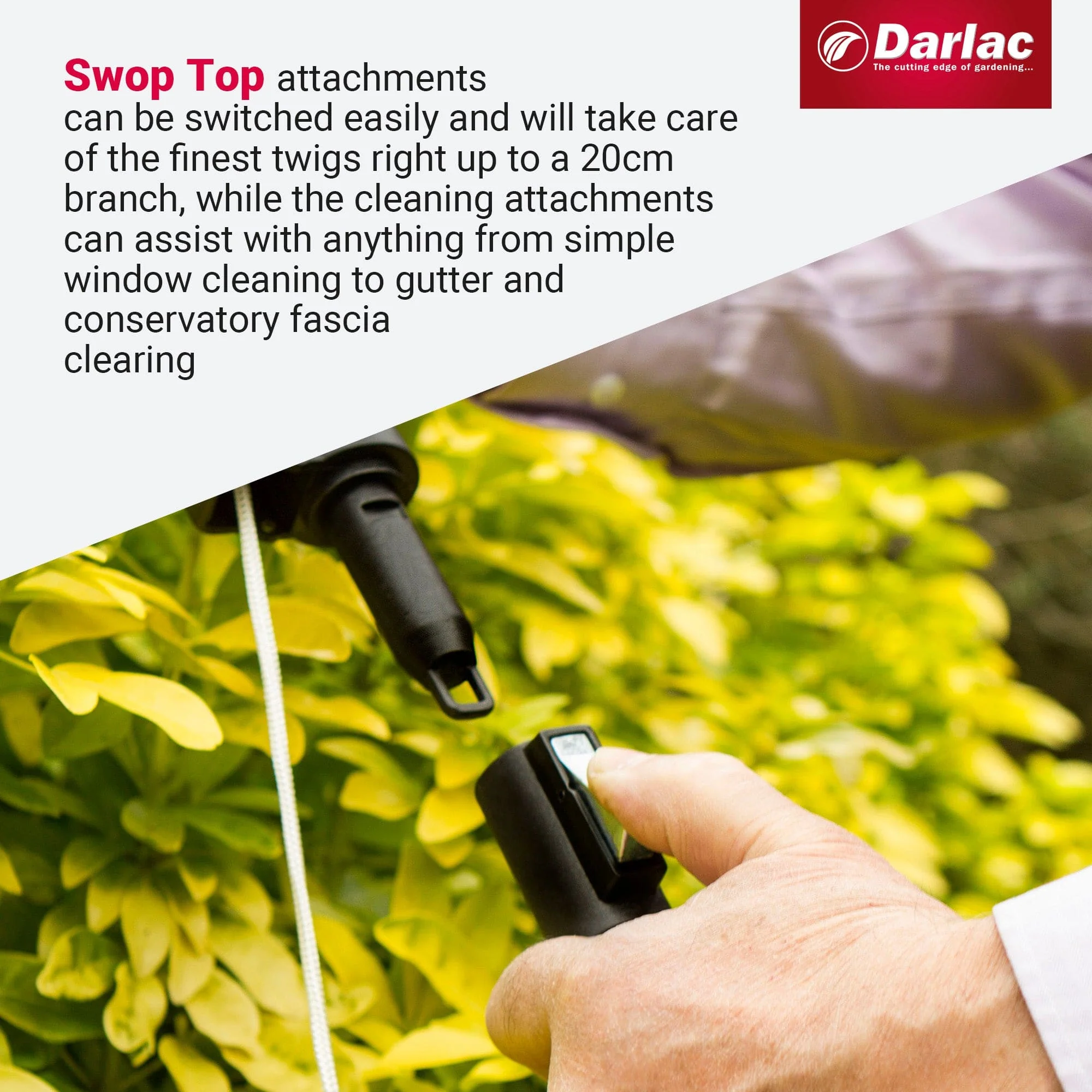 Darlac Swop Top Two Section Telescopic Aluminium Pole 2.44m - Image 5