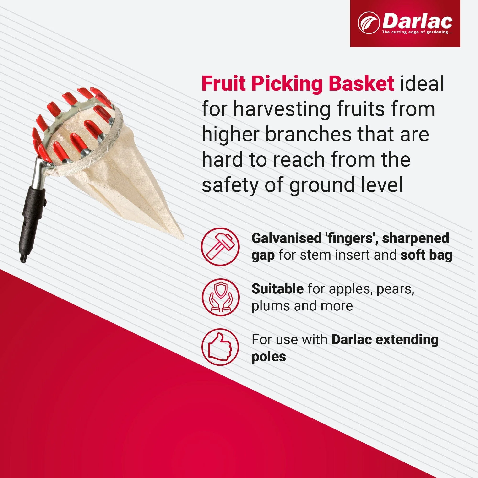 Darlac Swop Top Fruit Picking Basket - Image 3
