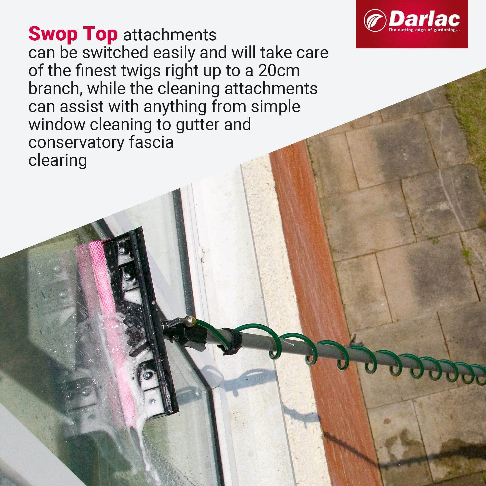 Darlac Swop Top Glass Squeegee Sponge Spares Pack - Image 4